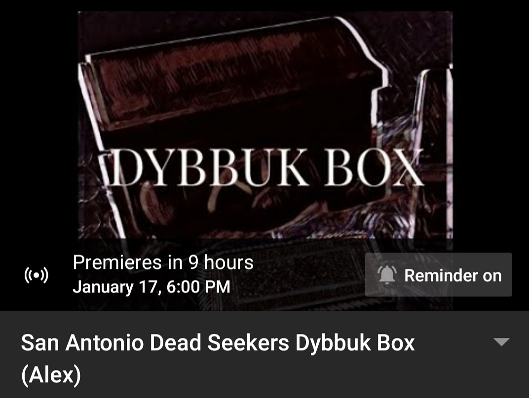 👻SEEKERS👻

TONIGHT AT 6PM, WE WILL BE RELEASEING OUR INTERVIEW WITH A FELLOW SEEKER. @tjdj_prod_dj_alex
IT WILL PREMIER ON YOUTUBE 
Our link is in our bio

#sanantoniodeadseekers #paranormalencounter #dybbukbox #ghosthunters #ghosthunters #interview