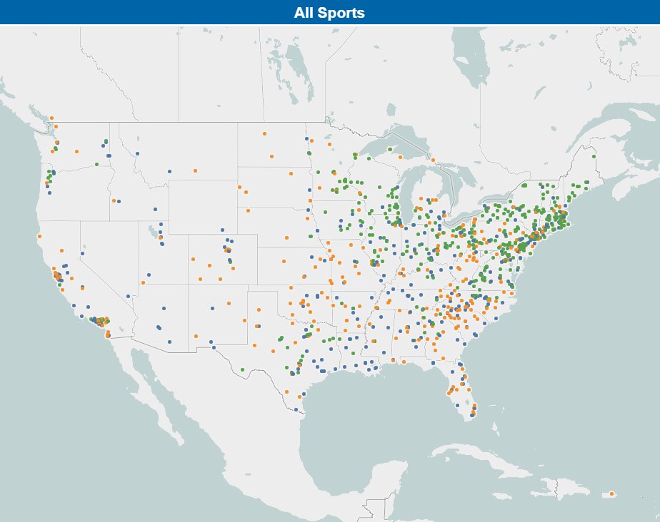ncaaec's tweet photo. Want to play #collegesports? The @NCAA is made of three divisions and over 1,100 schools. Use our interactive map to help locate schools you're interested in!

📍: https://t.co/3OMLMM1hyo https://t.co/JX13HHXtae