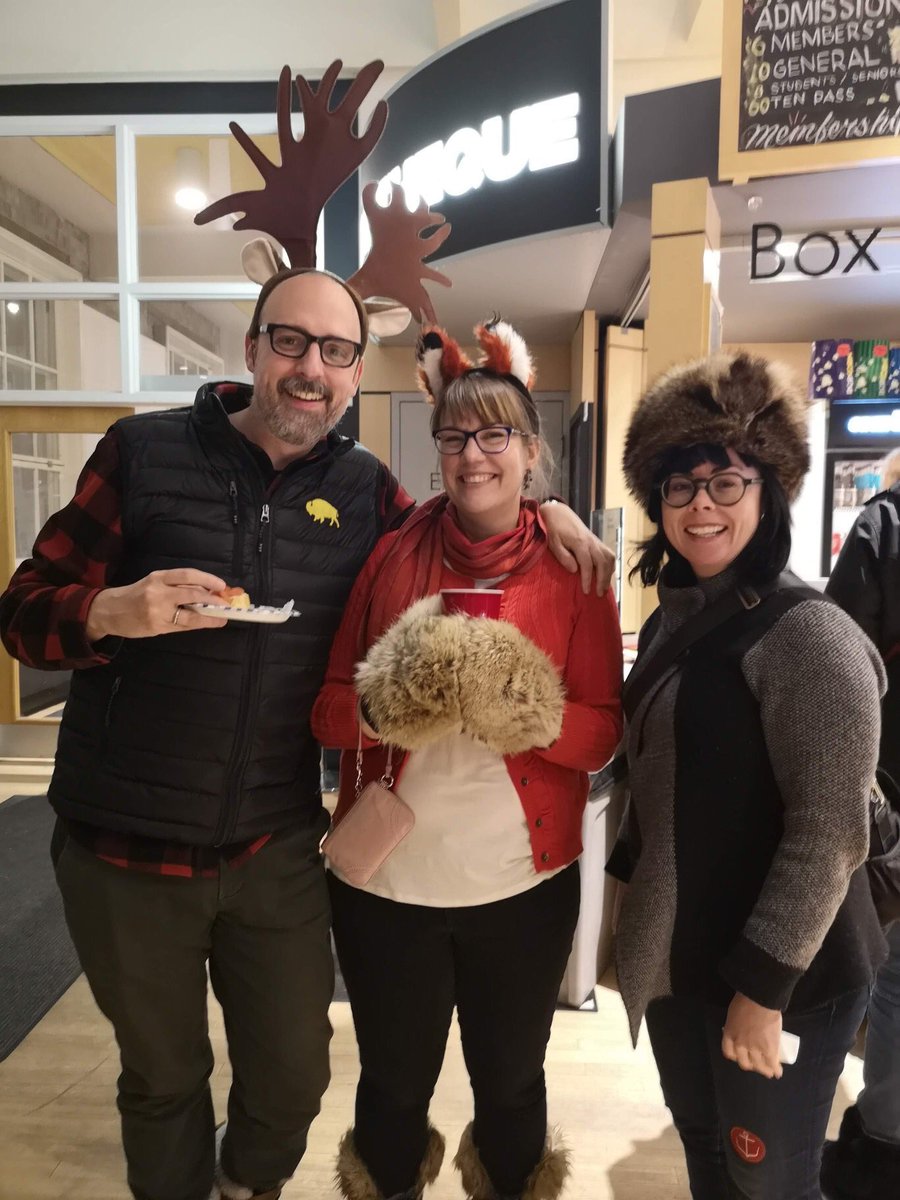 HudsonBayWQMS's tweet image. For extra #ECCCsci nerd bonus points, we actually dressed up *as* the Hinterland Who’s Who short films. 

Moose — 1963
Red Fox — 1973
Polar Bear — 1973
Raccoon — 1978