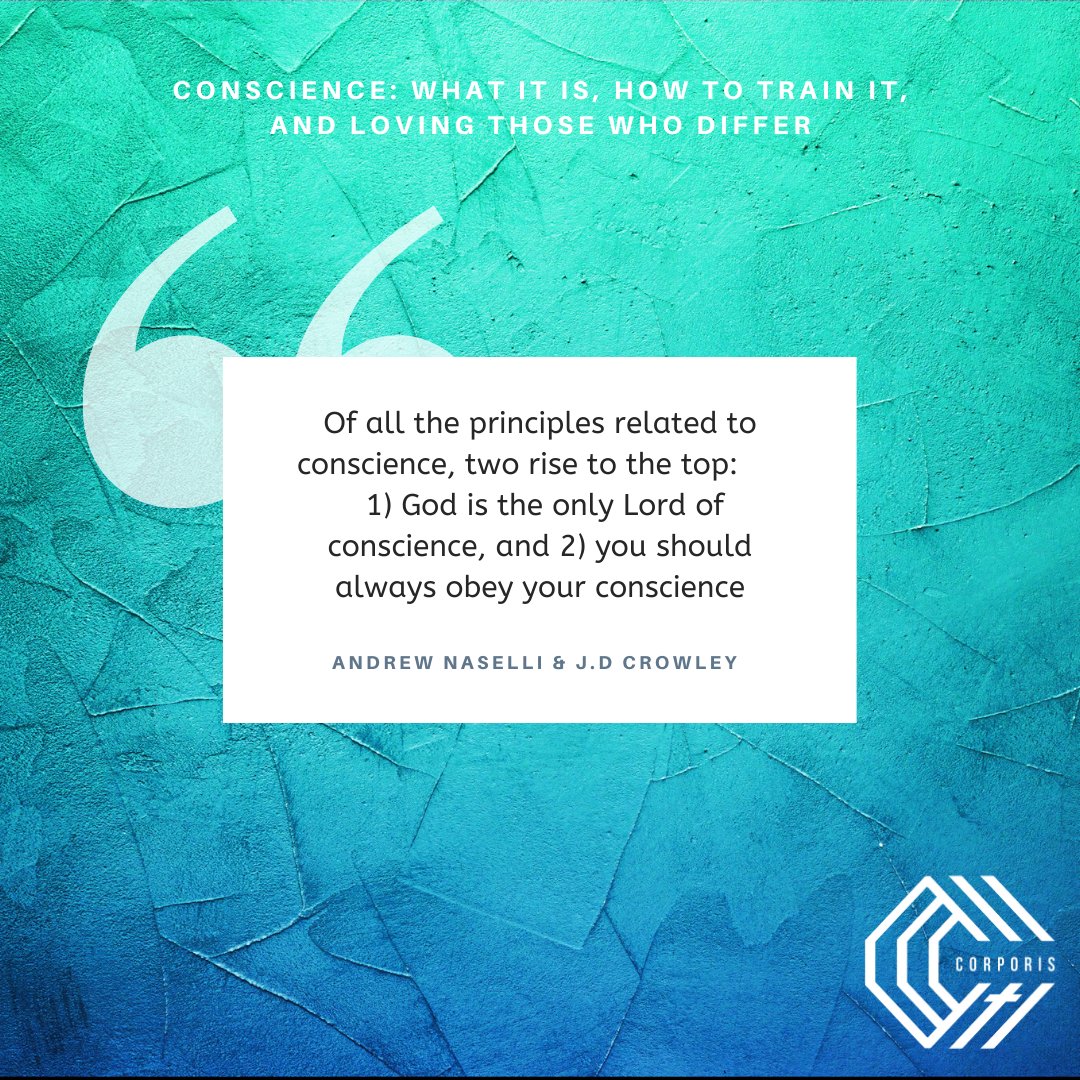 Corporis3's tweet photo. We are excited to announce that every registrant will be getting a copy of Andrew Naselli’s book “Conscience.” Every Friday leading up to Corporis we will be sharing quotations from the book! We can’t wait for you to read it. https://t.co/w8FTETdFZi