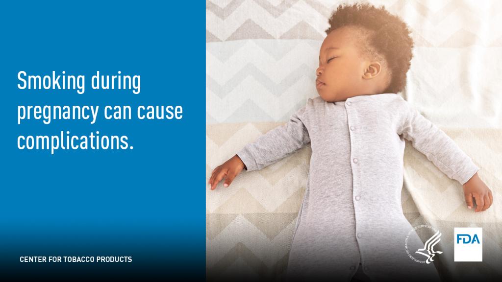 FDATobacco's tweet photo. Smoking during pregnancy may be linked to congenital heart defects (CHDs) in babies, which can affect blood flow through the heart. 👶 💗 Learn more about how to have a safe, smoke-free pregnancy by visiting: https://t.co/iGVa2WFAum https://t.co/JZKtuNik8u