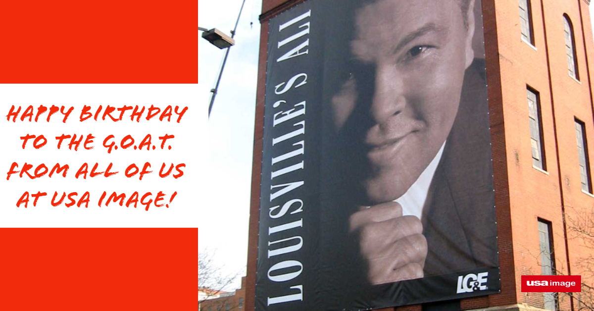 USA_Image's tweet photo. Happy Birthday to the "Greatest Of All Time!"
Let USA Image help tell YOUR story! https://t.co/vOnrvHRw9M
#USAImage #MuhammadAli #HometownHero @lgeku #LouisvillePrinter #DigitalPrinter #PrintingIndustry #PrintingServices #SignShop #SignMaker #SignCompany https://t.co/LTXlIJdCgI