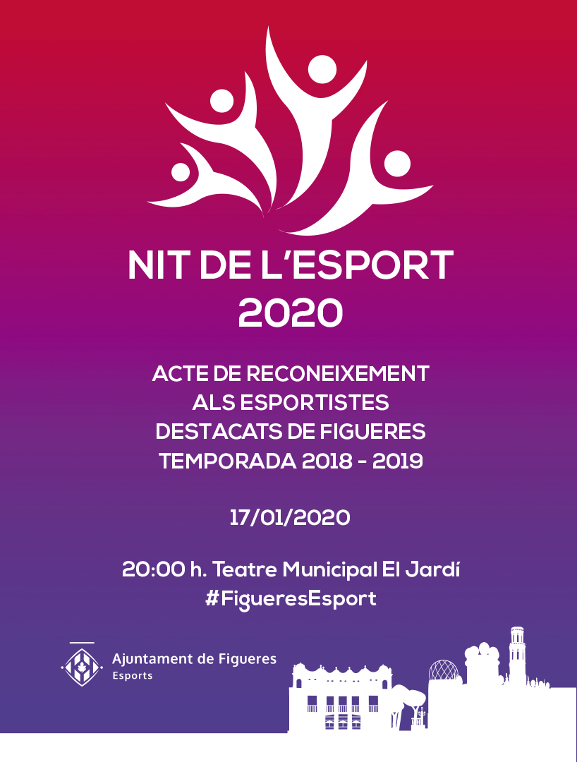 ajfigueres's tweet photo. 🗓 A partir de les 8 del vespre, el Teatre Municipal El Jardí acollirà la Nit de l'Esport 2020.
🏆 Figueres reconeixerà als clubs, equips i esportistes de la ciutat pels seus mèrits esportius de la darrera temporada #Figueres #Nitdel'Esport #EsportFigueres https://t.co/qPSHzGuzso