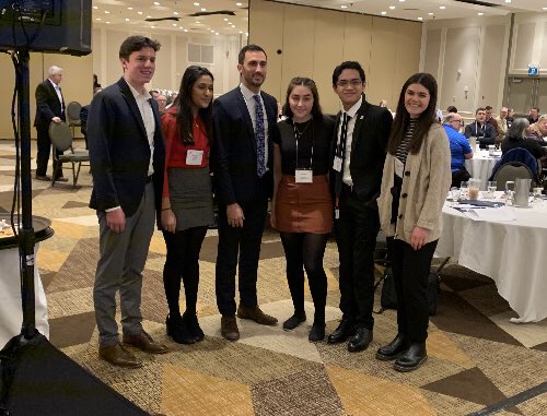 Members of our Student Senate had the opportunity to meet Ontario Education Minister ⁦<a href="/Sflecce/">Stephen Lecce</a>⁩ at the annual ⁦<a href="/CatholicEdu/">OCSTA</a>⁩ conference in Toronto this morning. Thanks for taking the time to chat with them, sir! It’s been a great learning experience.