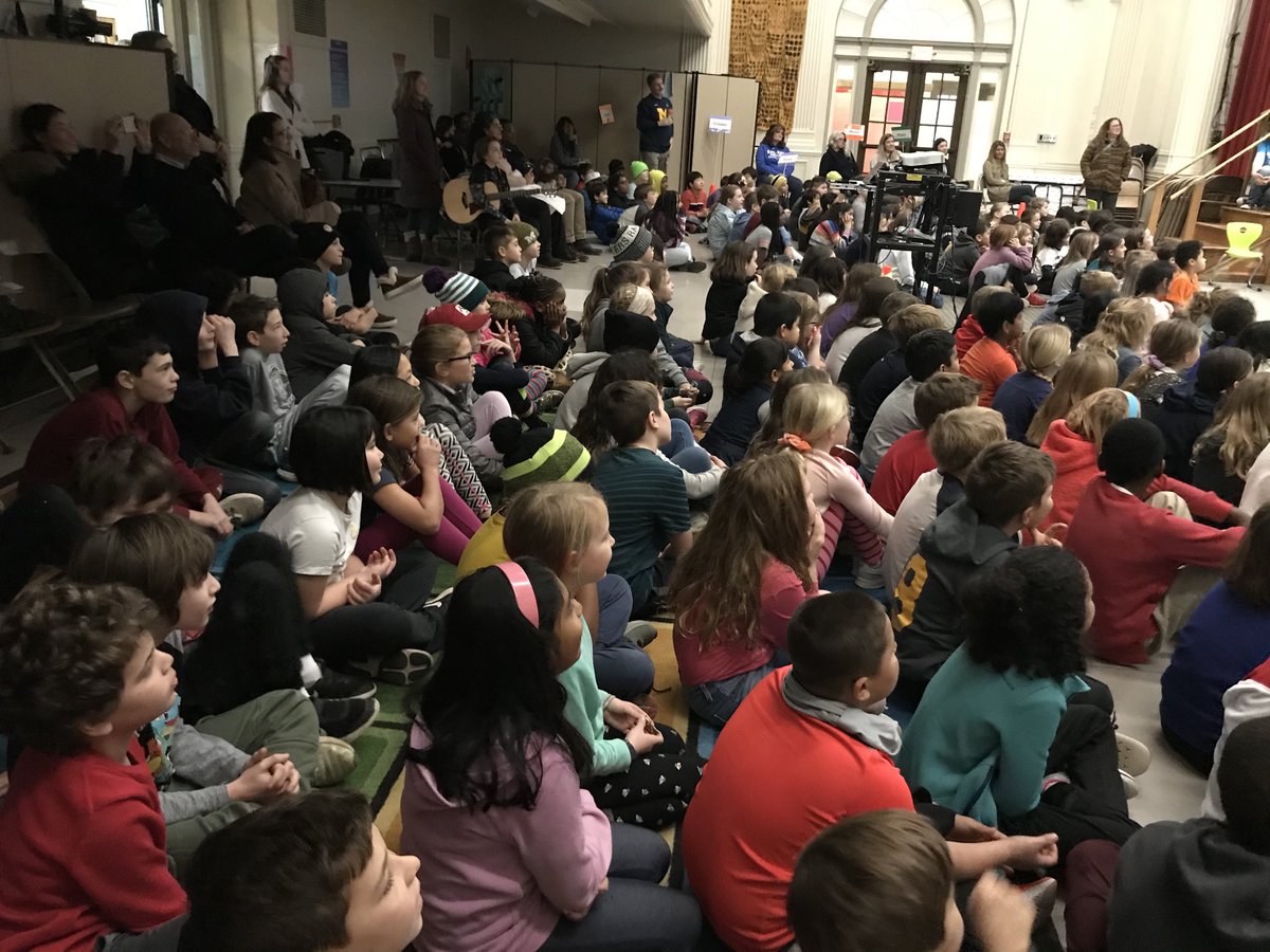 TheCrookNook's tweet photo. Watching a slideshow at our Martin Luther King Jr. assembly. https://t.co/KxvCHlwbmP