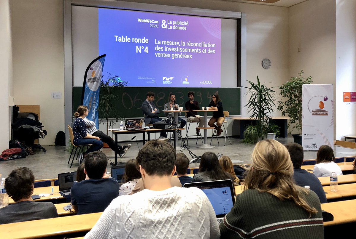 BreizhWeCan's tweet photo. 👍🏼 Passionnantes tables rondes sur l’exploitation des données dans la publicité !
Merci Pierre Bobille (groupe Valeor), @Lucas_Dhn (@Tradelab_RTB), Emilien Savergne (@AdvaloFrance) & Yulia Spiridonova (@Wizaly_France)
#WebWeCan à la Faculté des Sciences Économiques de #Rennes 1 https://t.co/OV2mLT4AFW