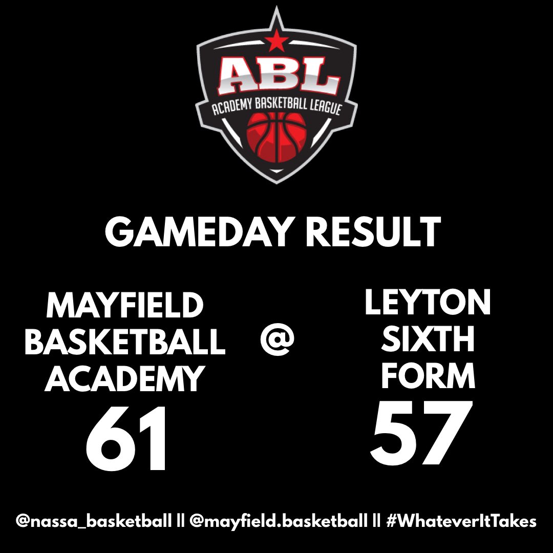Mayfield_Ball's tweet photo. Mayfield Basketball Academy were able to end the 3 game losing streak after beating @Leyton6thForm in @Official_ABL
With only 3 games left of the regular season, strong performances are needed if we want to make the playoffs!
#WhateverItTakes
#HardWorkTogether https://t.co/YyMzuHAE9s