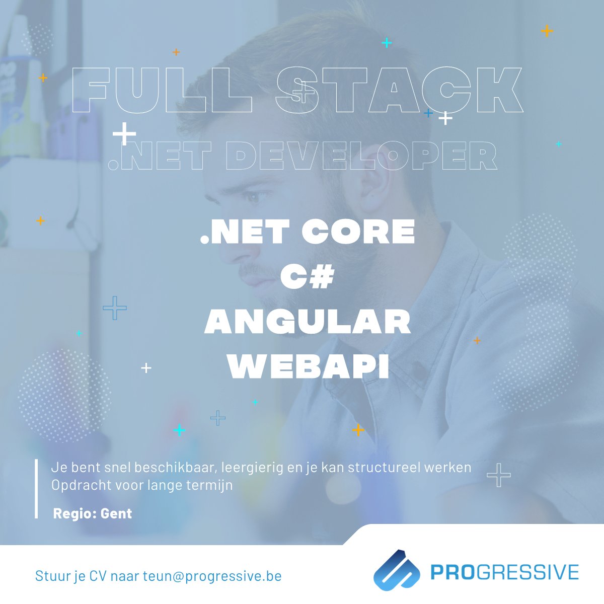 Progressive_BE's tweet image. Dringend .NET developer gezocht voor lange termijn!
Start van de opdracht: zo snel mogelijk