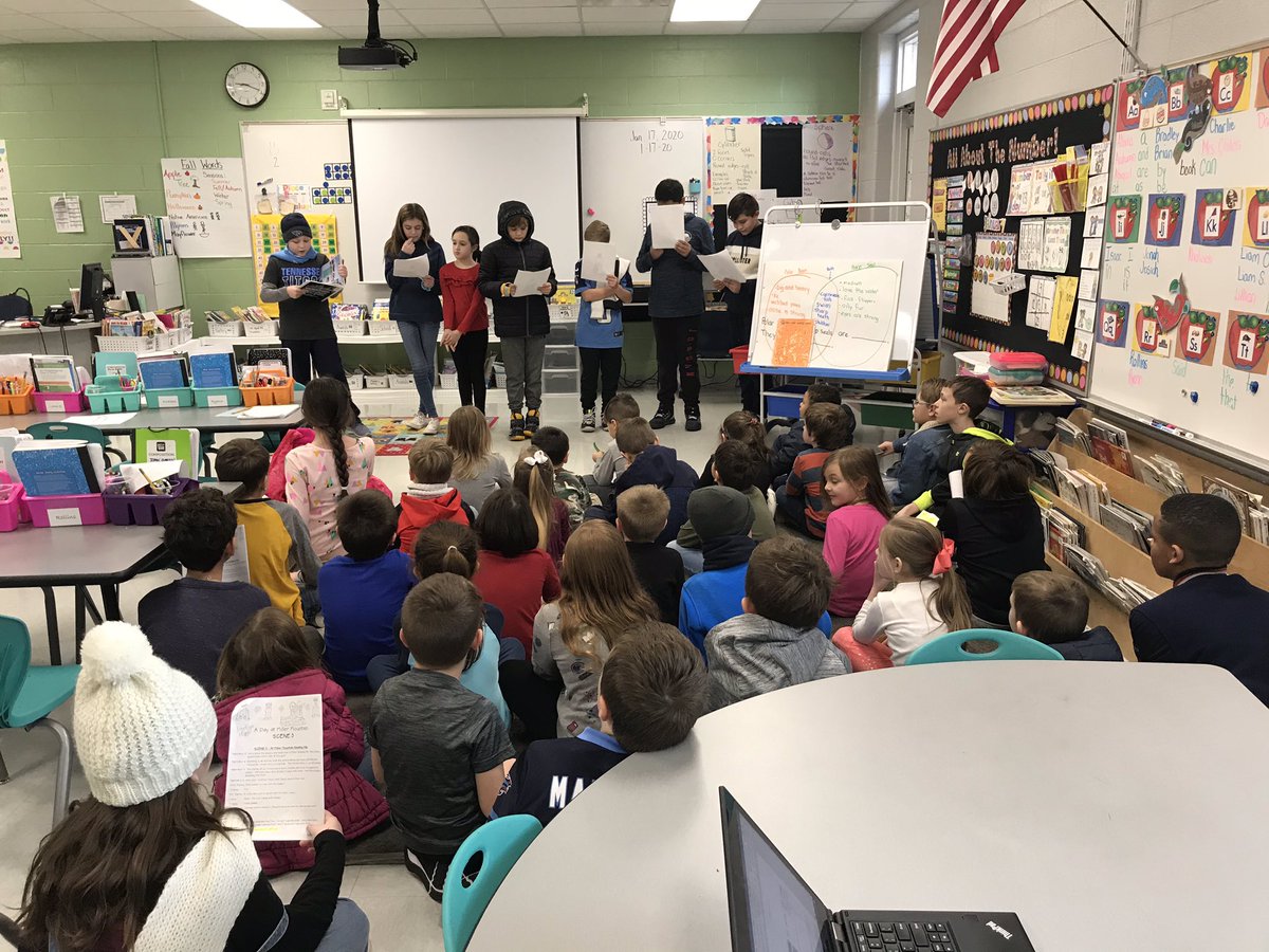 ashleeanne08's tweet photo. 4th grade presented a play to their kindergarten book buddies today! ❄️❄️ @MarvinWrightEle https://t.co/MX0BhxrfWs