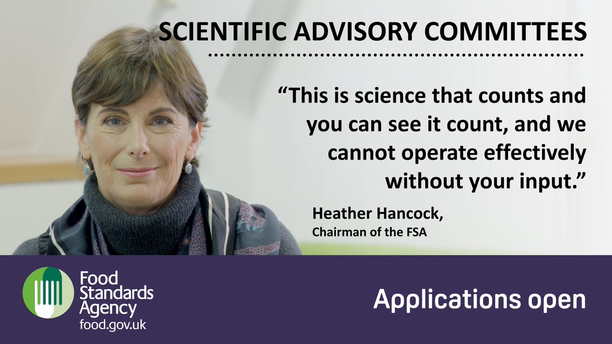 foodgov's tweet image. Do you want to use your #science expertise to ensure food safety in the UK? We're recruiting new members to our independent Science Council. Find out more and apply here: bit.ly/JoinSACS #FSAScience