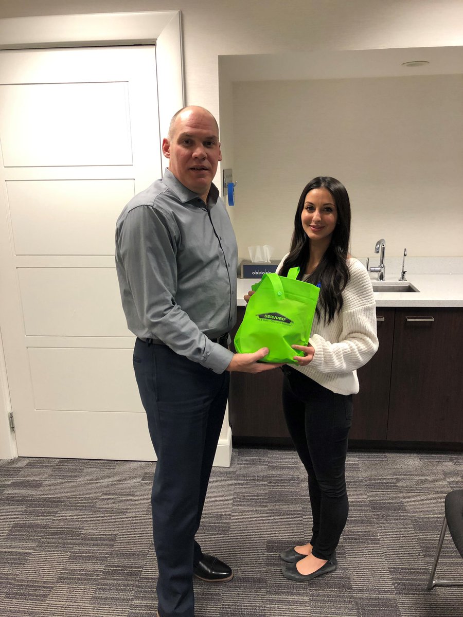 Congratulations to Mona of Secure Energy! Mona is the winner of the “Fire Warden Of The Year” award at Bow Valley Square! SERVPRO was very pleased to contribute a prize of 2 tickets to the Calgary Roughnecks game for the winner of this important volunteer initiative.