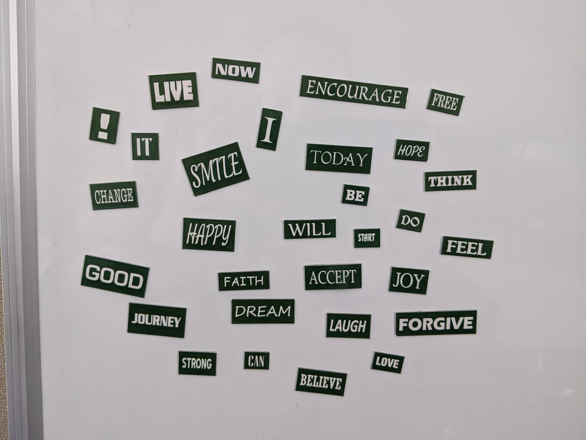 koester_jen's tweet photo. What a GREAT start to my Friday! I had a nice little surprise of these magnets in my box. 🥰 What sentence would YOU make today? 

#counselorscorner #affirmations #mantras #startpositive @BlackBearkats https://t.co/t34DWAde85