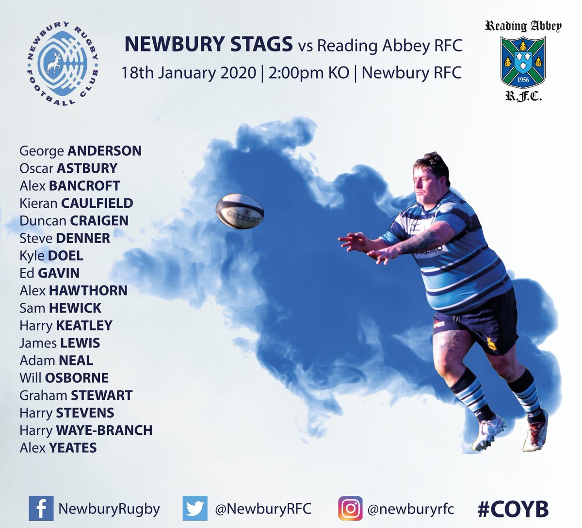 NewburyRFC's tweet photo. 🚨 TEAM NEWS 🚨 All three teams in action this weekend with two at Monks Lane

Blues: @IvybridgeRFC (h) 3pm KO
Stags: @AbbeyRugbyClub (h) 2pm KO
A’s: @crowthorne_rfc (a) 2:00pm KO

#COYB #COYS #COYA #bluesfamily #nrfc #newbury #rugby #swprem 💙🦌🅰️🏉 https://t.co/bysD43o350
