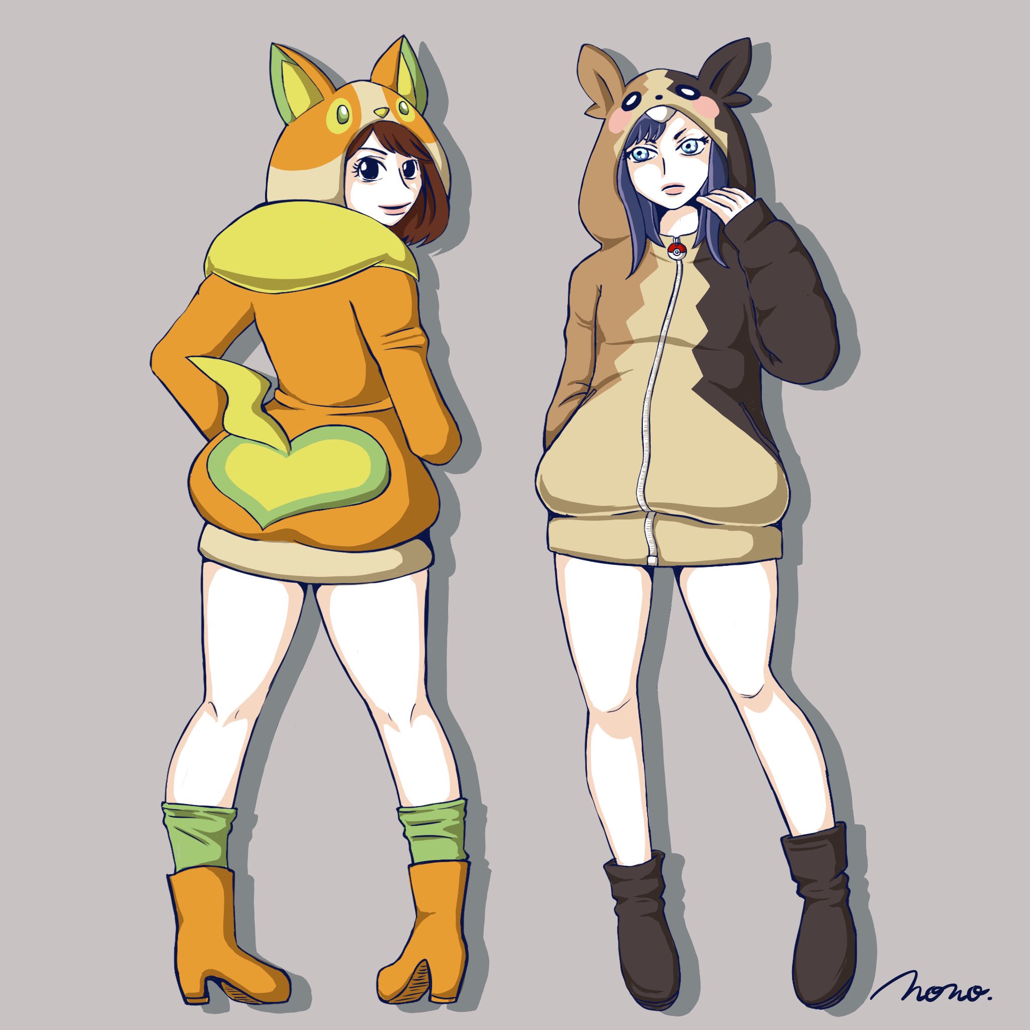 ののくえ Twitter પર モルペコパーカー女子とワンパチパーカー女子 ポケモン剣盾