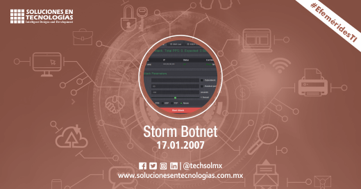 techsolmx's tweet photo. Un día como hoy (17/01/2007): Descubrían Storm Botnet, una red de computadoras "zombi", que eran controladas remotamente, originada mediante un virus de tipo troyano enviado por correos electrónicos. https://t.co/X03rqGL4wu

#SomosSoluciones #EfeméridesTI #StormBotnet #Virus https://t.co/myyZGYAwxs