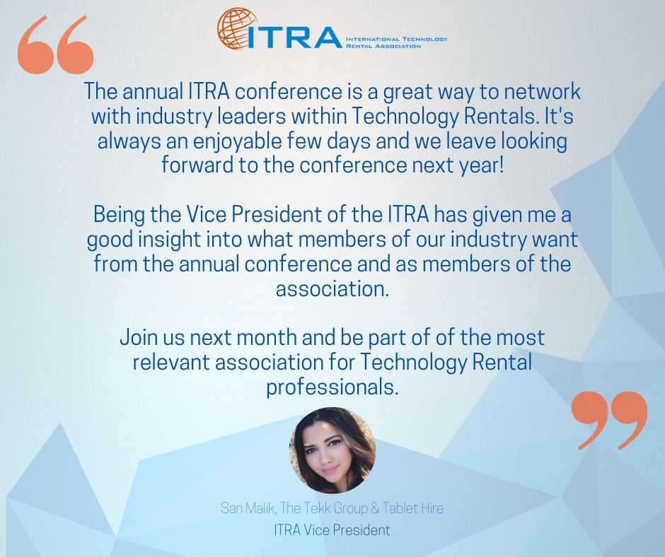 ITRASocial's tweet photo. Read what our Vice President, San Malik, has to say about attending our annual conference! There is still time to book your spot today for our conference in Las Vegas: https://t.co/OhaDMRhYxG https://t.co/epRa6jVV54