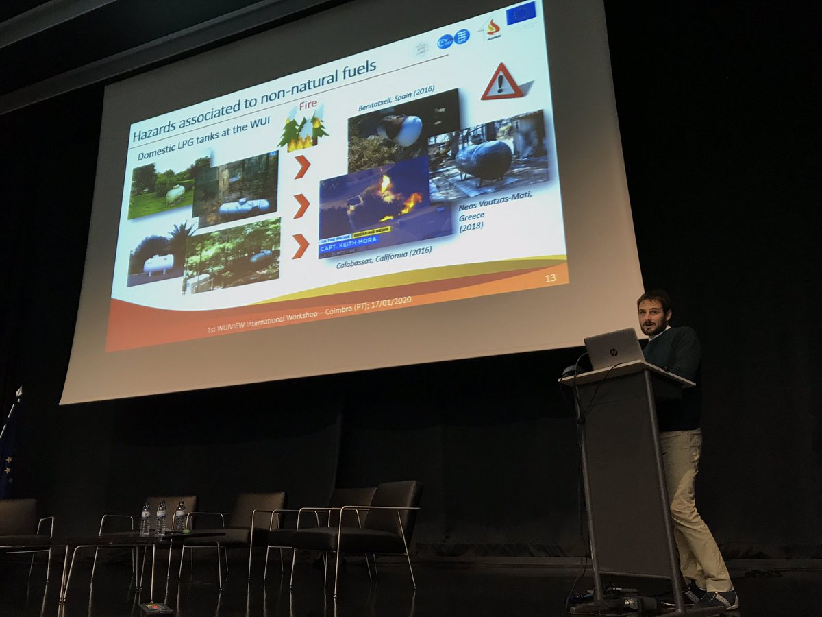 wuiview's tweet photo. Giordano Scarponi (UNIBO) gives an insight of the importance of considering LPG tanks in #WUI forest fires and how to simulate exposure to external fire using FDS @WUIVIEW #WuiviewWS1 @eu_echo #SafeMicroScale https://t.co/zwkhGt3Are