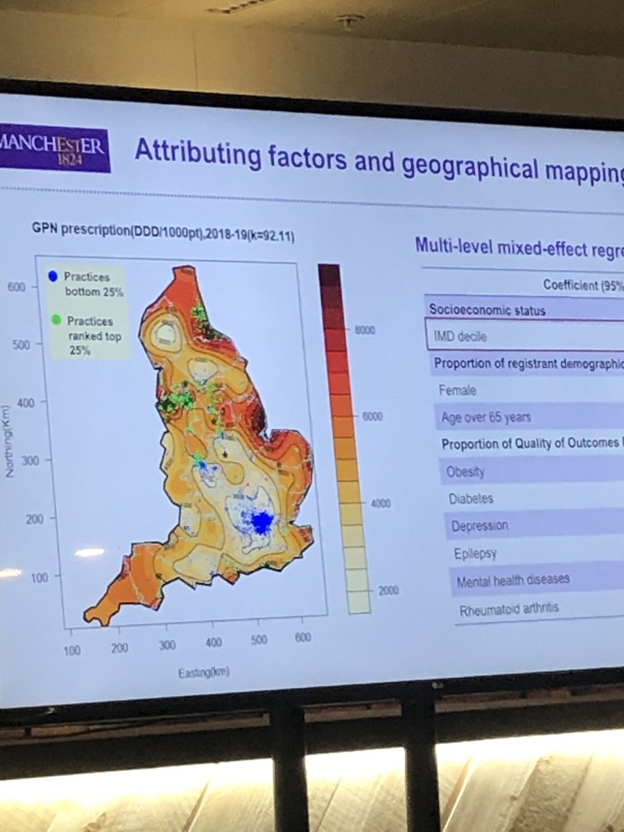 PRIMM_UK_IRL's tweet photo. North-South divide in gabapentinoid prescribing. @OfficialUoM
#PRIMM2020 https://t.co/XiI55PSyED