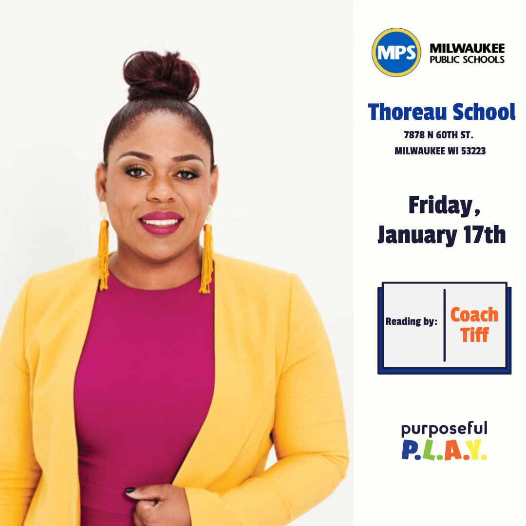 PLAY_MKE's tweet photo. Coach Tiff loves to PLAY but she loves to read! Today, she'll be reading to little #PLAYmakers and teaching life skills through her reading. 

We love to see it. 

#afterschoolprogram #afterschoolprograms #playMATTERS #MPS  #youthdevelopment #positiveimpact #campPLAY #PLAYMKE https://t.co/2IUDIbbsQS