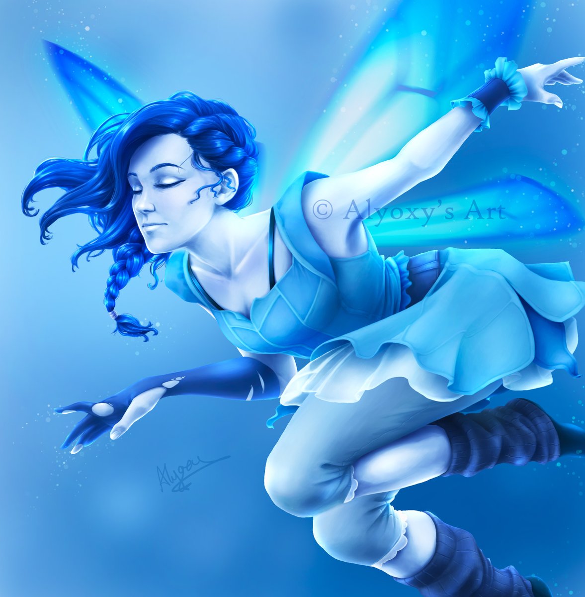 alyoxy's tweet photo. Blue fairy original digital painting. 

@Photoshop @wacom 
#digitalpainting #digitalart #fairy #fantasyart #photoshopcs6 #wacommobilestudiopro https://t.co/hcN48985wR