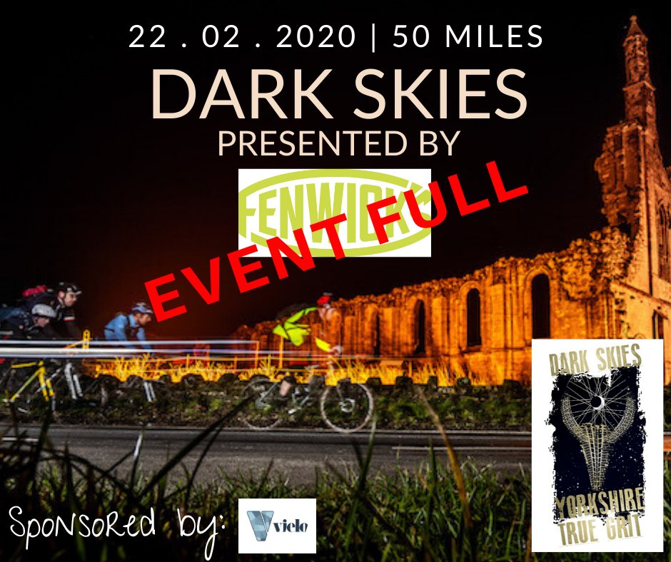 Dark Skies is full! thanks for all the RTs last night/this morning. 
Missed out?...email us on info@yorkshiretruegrit.co.uk and we'll add you to the waiting list.
