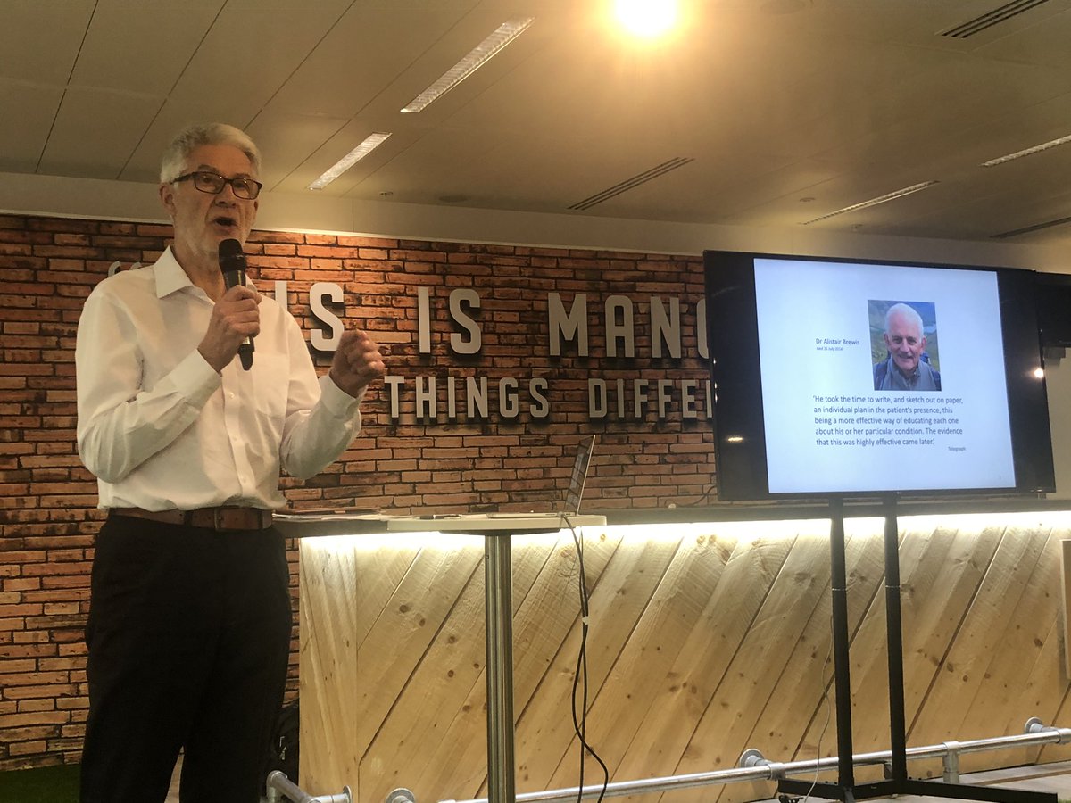 PRIMM_UK_IRL's tweet photo. The wonderful @MrGPrestwich founder of @MeAndMyMeds closing our scientific meeting.
Powerful and passionate plea to all of us to involve people in their health. #PRIMM2020 https://t.co/VVY5dnPyzn