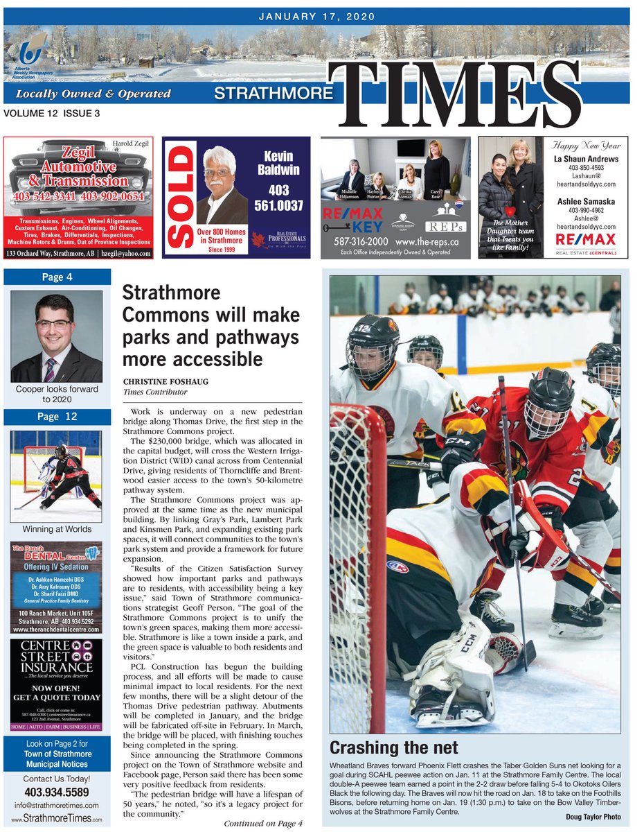 wheatlandbraves's tweet photo. 🚨 Braves Make The News!! 🚨 Front page of this week’s @strathmoretimes #newsmakers #gobraves #peeweeaa #whatittakes #NOTBADLUCK https://t.co/U4j6J736W5