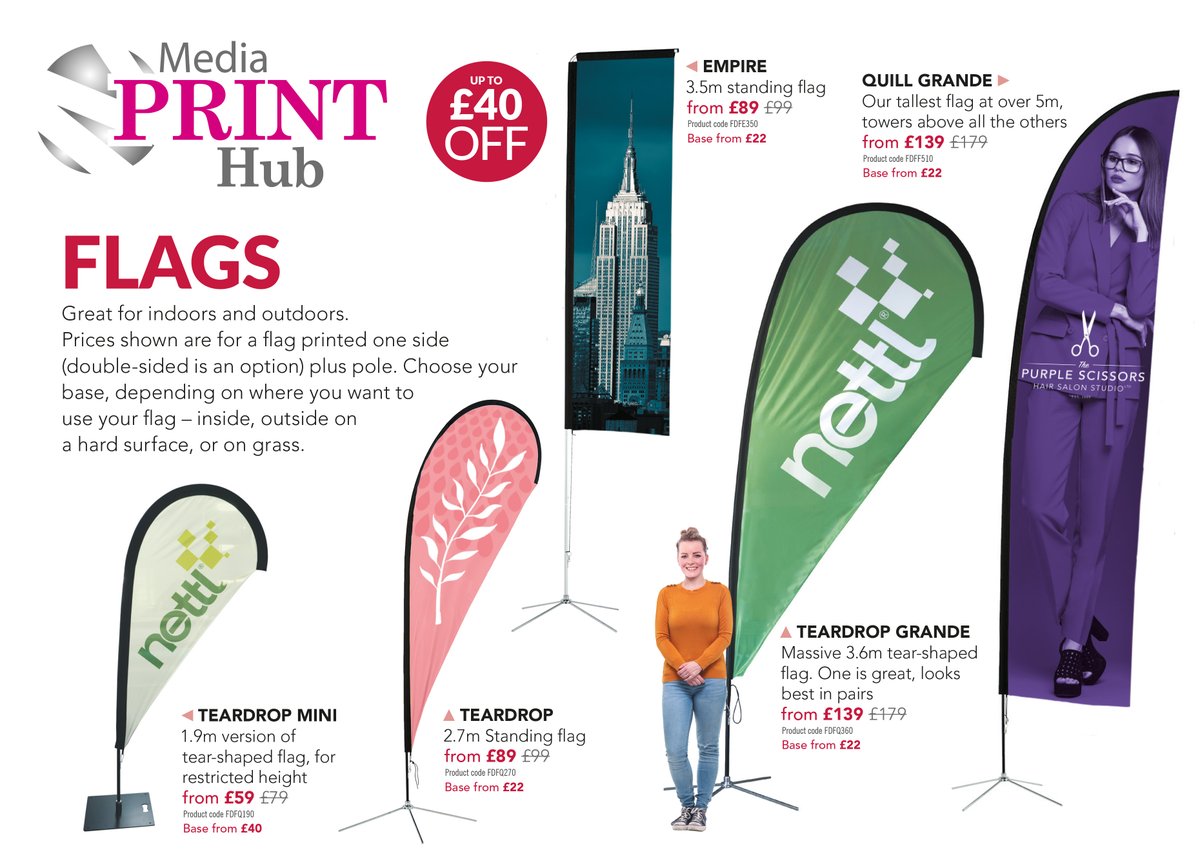 MediaPRINTHub's tweet photo. See our great range of Flags in a choice of sizes in our January Sale - https://t.co/GdO1MtS2RA #Display #Design #Print #flags https://t.co/vwkRyKu2Nh