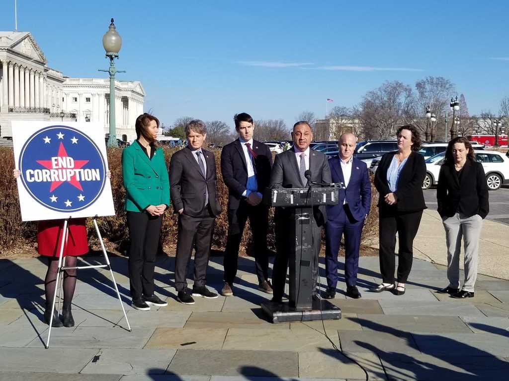 Rep. Gil Cisneros (@repgilcisneros) on Twitter photo It’s time we put power back to where it belongs, the American people.
Yesterday, I was proud to join <a href="/RepKatiePorter/">Rep. Katie Porter</a>, <a href="/RepMaxRose/">Archived: Rep. Max Rose</a>, <a href="/RepMalinowski/">Archived: Rep. Tom Malinowski</a>, <a href="/RepJoshHarder/">Rep. Josh Harder</a>, @RepCindyAxne, and <a href="/RepLoriTrahan/">Lori Trahan</a> in launching the <a href="/EndCorruption/">End Corruption</a> Caucus. It’s time we put power back to where it belongs, the American people.
Yesterday, I was proud to join <a href="/RepKatiePorter/">Rep. Katie Porter</a>, <a href="/RepMaxRose/">Archived: Rep. Max Rose</a>, <a href="/RepMalinowski/">Archived: Rep. Tom Malinowski</a>, <a href="/RepJoshHarder/">Rep. Josh Harder</a>, @RepCindyAxne, and <a href="/RepLoriTrahan/">Lori Trahan</a> in launching the <a href="/EndCorruption/">End Corruption</a> Caucus.