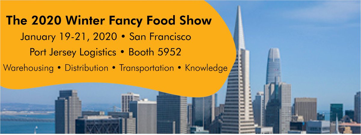 portjersey's tweet image. Need help #shipping #specialtyfoods cross-country? Looking for a #warehouse to #store and #distribute your #beverage products? No matter your product or your need, stop by booth 5952 at the #2020WinterFancyFoodShow to speak with the #logistics experts from Port Jersey Logistics.