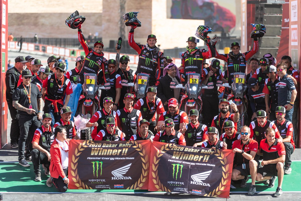 Monster Energy Honda HRC (@rallyteamhrc) on Twitter photo Historic victory for <a href="/rickyB357/">Ricky Brabec ️</a> and Honda at the <a href="/dakar/">DAKAR RALLY</a> 2020🏆🏅
📸📝⤵
rally.hondaracingcorporation.com/report/stage-1…
#Dakar2020 Historic victory for <a href="/rickyB357/">Ricky Brabec ️</a> and Honda at the <a href="/dakar/">DAKAR RALLY</a> 2020🏆🏅
📸📝⤵
rally.hondaracingcorporation.com/report/stage-1…
#Dakar2020