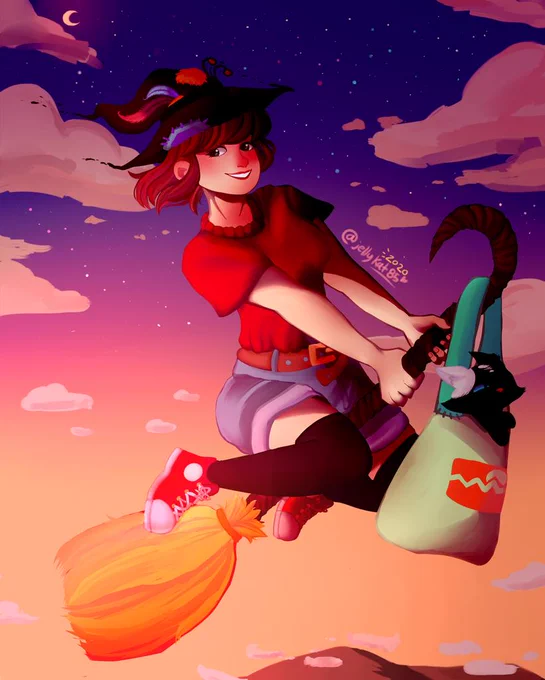 "Agatha the Witch" ....#digital #digitaldrawing #digitalpainting #painttoolsai #painting #witchgirl #witch 