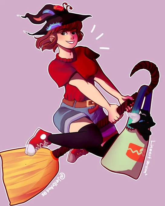 "Agatha the Witch" ....#digital #digitaldrawing #digitalpainting #painttoolsai #painting #witchgirl #witch 