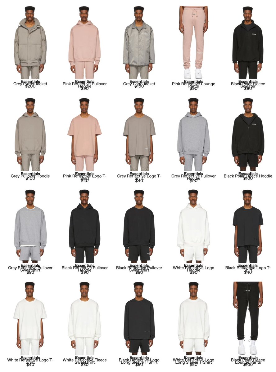 essentials fear of god pink