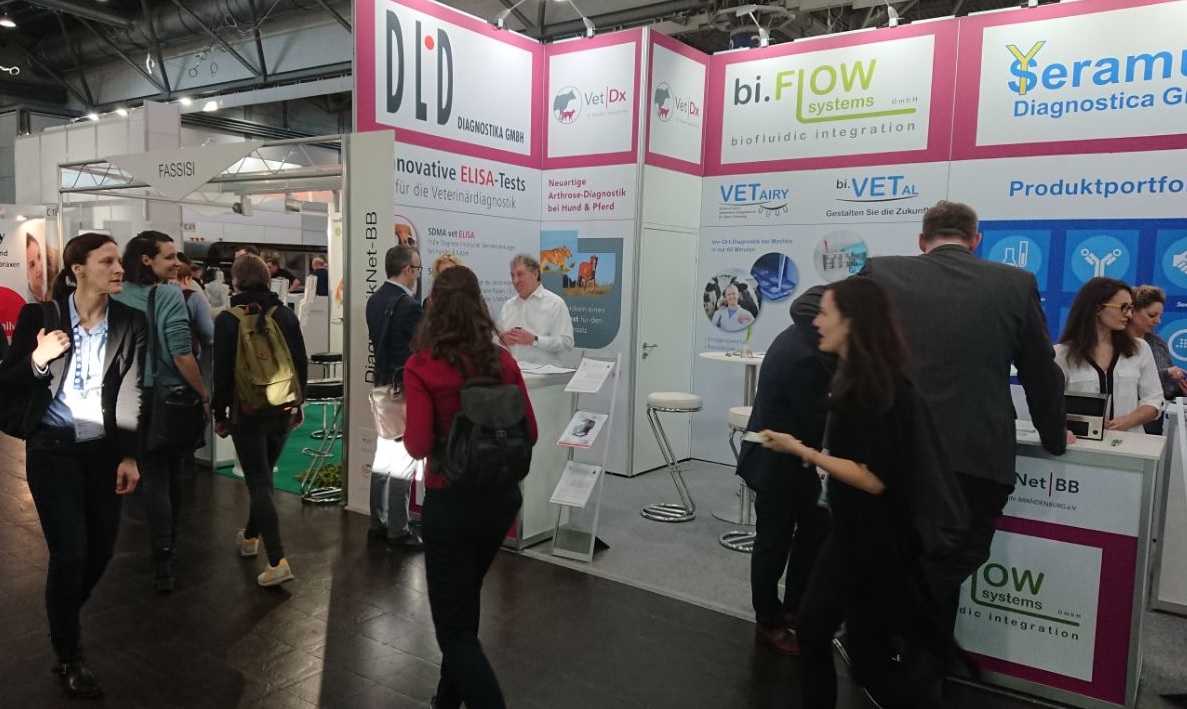 diagnostik_bb's tweet photo. Neuartige Diagnostik für die Tiermedizin: Wir präsentieren unser Portfolio auf der #vetexpo 2020 @leipzigermesse. Treffen Sie uns noch heute oder morgen an unserem VetDx-Gemeinschaftsstand Halle 2, D19. Unterstützt von @BMWi_Bund. #veterinarydiagnostics #innovations https://t.co/CZLcRq67uR