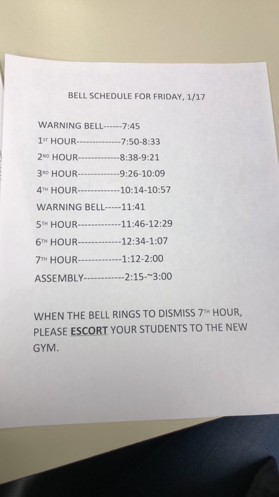 classof2020EHS's tweet photo. Today’s Schedule 🤩 https://t.co/4MxvCF7iAD