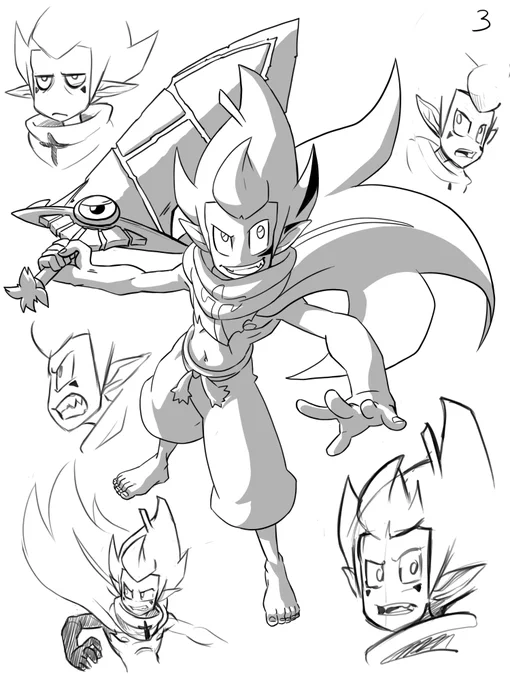 Quelques essais réalisés pour mieux cerner le design des personnages de Wakfu, avec leur tenue de la saison 3 cette fois. Ce n'est pas parfait mais il y a eu du chemin depuis l'année dernière ! 2/3 