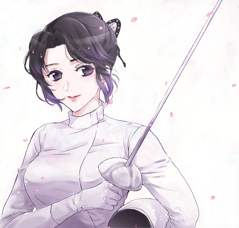 フェンシング部なしのぶちゃんらくがき 試合を見に来ちゃう童磨さん