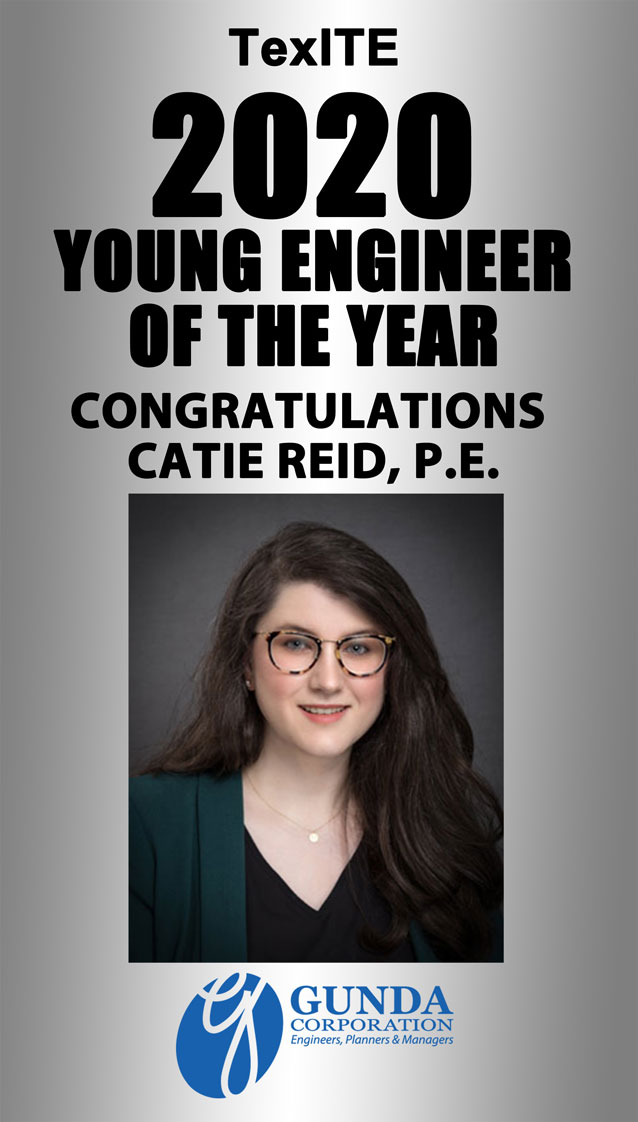 gundacorp's tweet photo. GUNDA Family is so very proud to announce TexITE Young Engineer of the Year, Catie Reid, P.E.!  Congrats! https://t.co/1WMsWIrOJd
