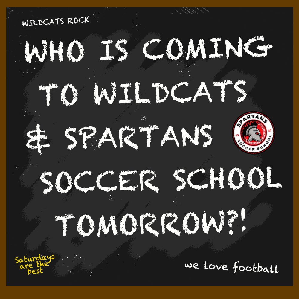Who is coming to Spartans Soccer School &amp; Wildcats tomorrow morning? 😎⚽️😎⚽️ 

#bridgnorth #football #shropshire #wildcats