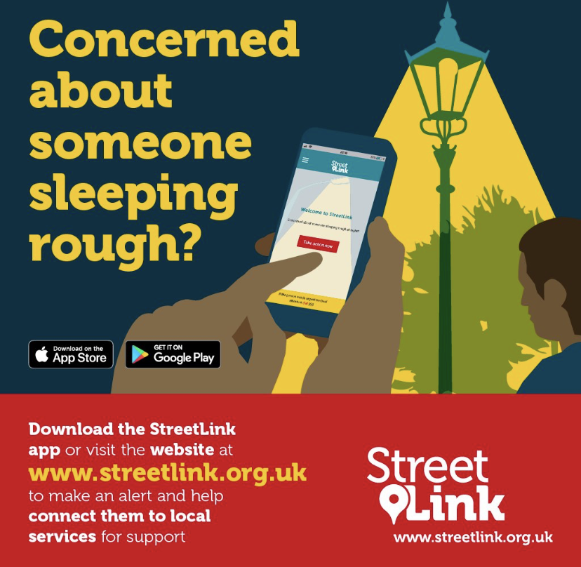 EFootings's tweet photo. Due to the weather between 17-19th January 2020 the council will be triggering SWEP. Please let rough sleepers know to present at  Brighton Town Hall between 7-10pm  -Dogs Welcome.
Or if you know of a rough sleeper that needs help you can refer them to Streetlink.
#homelessness https://t.co/zuPbuLXja4