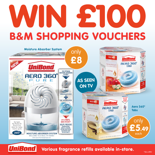 💸 #COMPETITION TIME 💸

We've teamed up with #Unibond to giveaway £100 worth of B&amp;M vouchers to ONE lucky winner!

For your chance to #WIN, simply FOLLOW US, RT &amp; COMMENT "WHAT" you'd spend your vouchers on!

Competition ends 9am 24/1/20