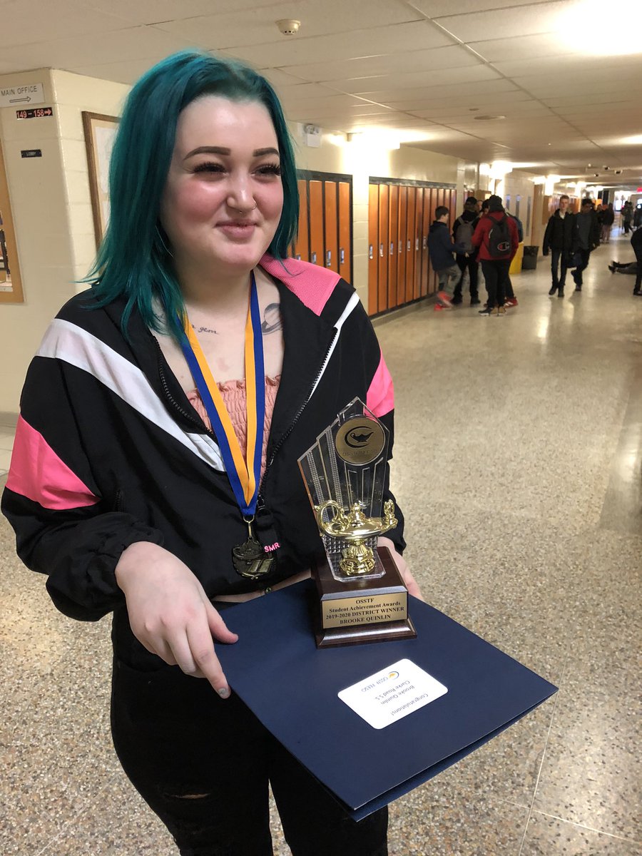 CribbsLeeat's tweet photo. Congratulations!!! We are so proud of you! Way to #ReptheRoad OSSTF Student Achievement Awards @ClarkeRoad https://t.co/FYDHot1bQS