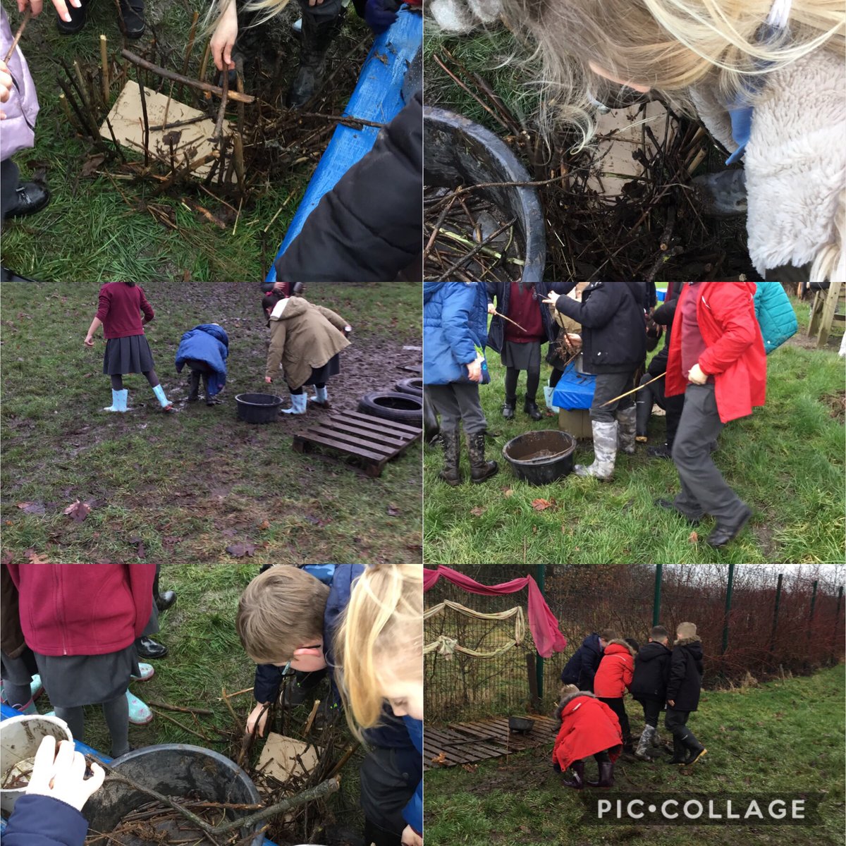 StStephens_Bury's tweet photo. Year 3 having great fun building Saxon homes 🏠 @Cornerstonesedu #outdoorlearning #forestschool #lovelearning #broadandbalanced #traidersandraiders #muddyboots #weloveststephens #learningisfun https://t.co/iZx6MY01ua