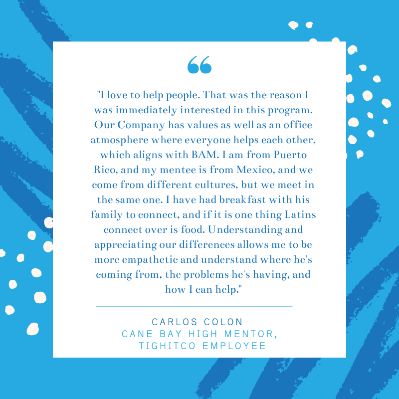 BeAMentorNow's tweet photo. Today we are wrapping up this weeks' National Mentoring Month theme of highlighting our business partners that show up and show out for our Lowcountry Youth with an inspiring story from TIGHITCO's Carlos Colon.
#BeAMentorNow
#NationalMentoringMonth https://t.co/fjAi3yGYrn