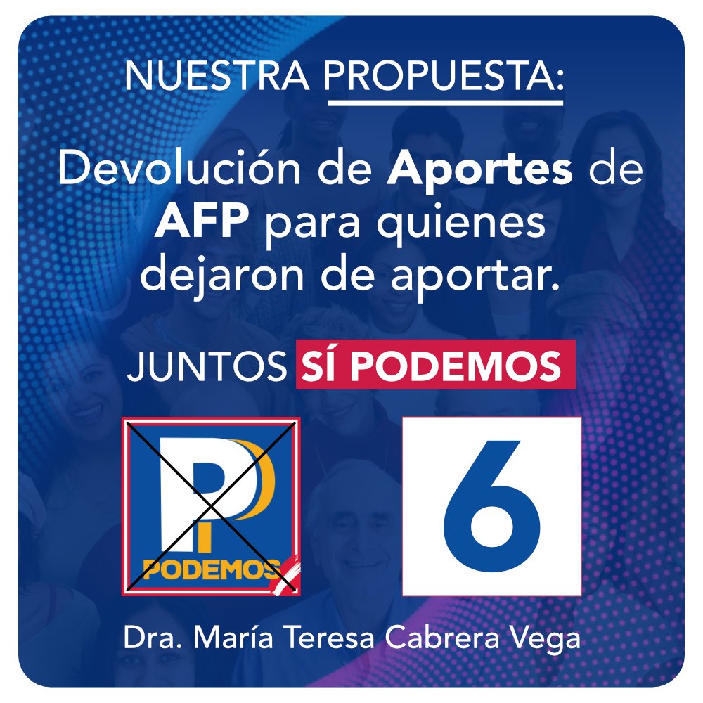 La devolución de aportes de AFP para quienes dejaron de aportar es justo y será nuestro compromiso que se vuelva realidad. #JuntosSiPodemos #Congreso2020 #Elecciones2020 #Voto2020 #SinCorrupcion #AFP