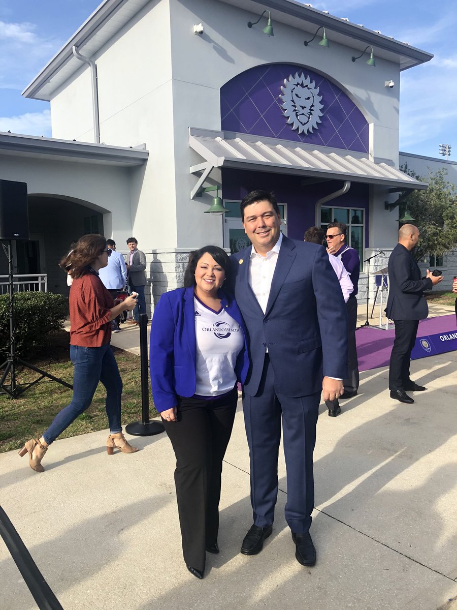 Kelly_Cohen's tweet photo. Perfect day 4 a ribbon cutting. Congrats @OrlandoCitySC on opening world class training facility in @OsceolaCountyFl. Great 2 see Chairwoman @VivianaJaner and entire commission, the @CEO_KOCCoC, @GreaterORLSport in attendance. 2020 shaping up to be best season yet. #vamosorlando https://t.co/e6wcxUtwt8