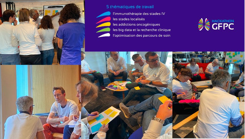Les 5 thématiques abordées au premier #hackathon du GFPC ⁦<a href="/myGFPC/">GFPC</a>⁩ ont permis d’établir 8 projets concrets de recherche clinique dans le #cancer du poumon #lungcancer
