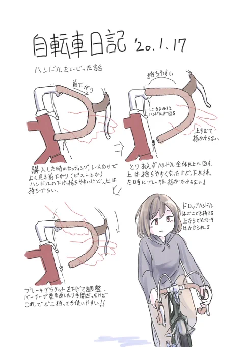 自転車のハンドルをいじった話です 