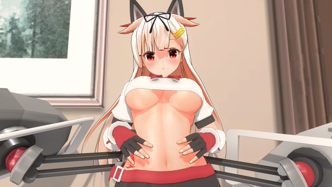 おへそのチェックです 